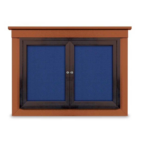 24"x36" 1-Door Enclosed Letterboard, Header, Green Vinyl/Lt Oak